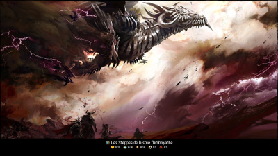 artwork Guild Wars 2, les Steppes de la strie flamboyante