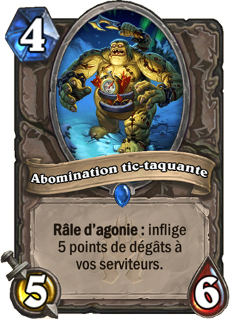 hearthstone, carte Abomination tic-taquante