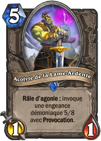 hearthstone, carte - Acolyte de la Lame-Ardente