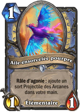 hearthstone, carte - Aile-ensorcel�e pourpre