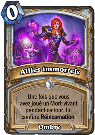 hearthstone, carte Alli�s immortels