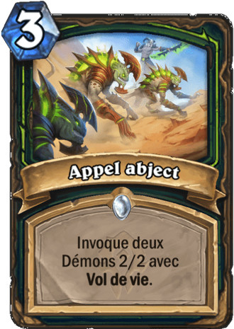 hearthstone, carte - Appel abject