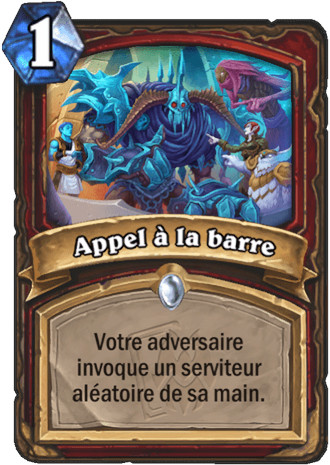 hearthstone, carte Appel sur les nerfs