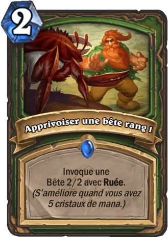 hearthstone, carte - Apprivoiser une b�te rang 1