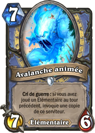 hearthstone, carte - Avalanche anim�e
