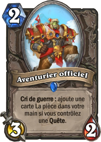 hearthstone, carte - Aventurier officiel
