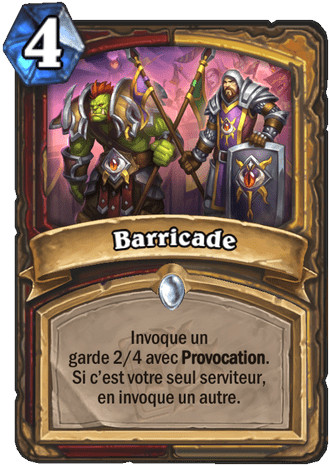 hearthstone, carte Barricade