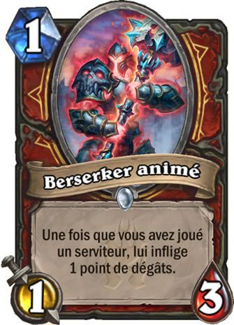 hearthstone, carte Berserker anim�