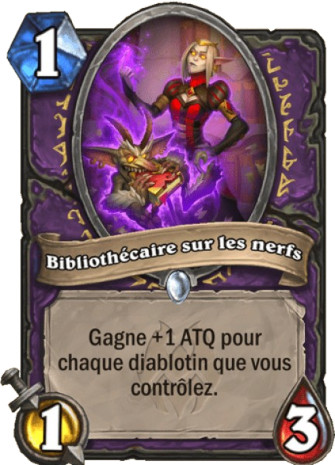 hearthstone, carte Biblioth�caire sur les nerfs