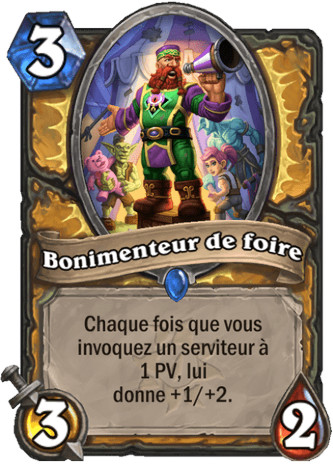 hearthstone, carte Bonimenteur de foire
