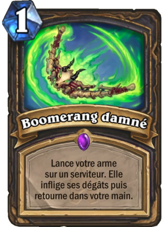 hearthstone, carte Boomerang damn�