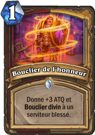 hearthstone, carte Bouclier de l'honneur