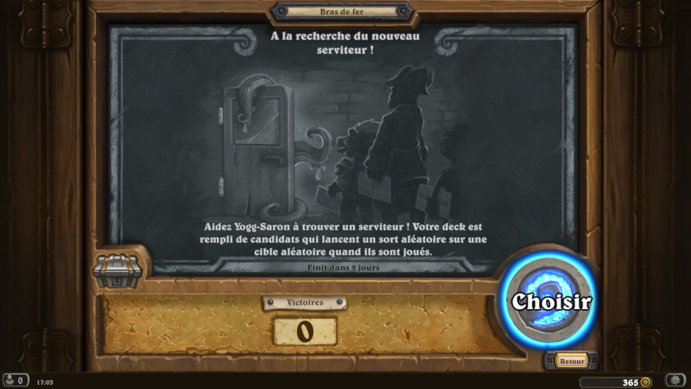 Bras de fer Hearthstone, � la recherche du nouveau serviteur