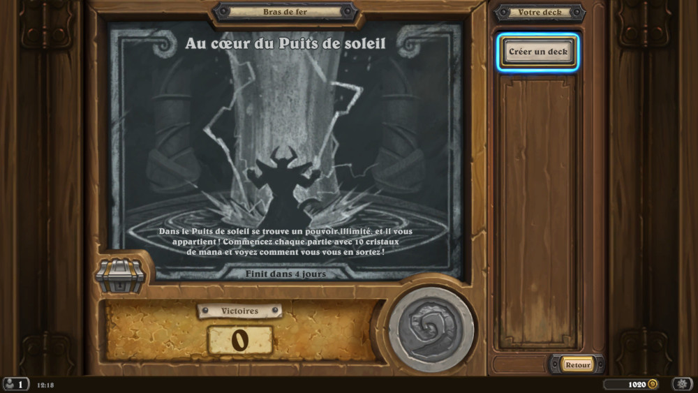 Bras de fer Hearthstone, au coeur du puits de soleil