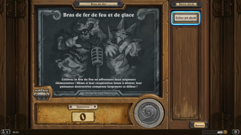 Bras de fer Hearthstone, bras de fer de feu et de glace