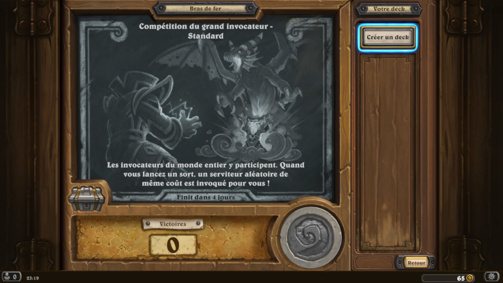 Bras de fer Hearthstone, comp�tition du grand invocateur