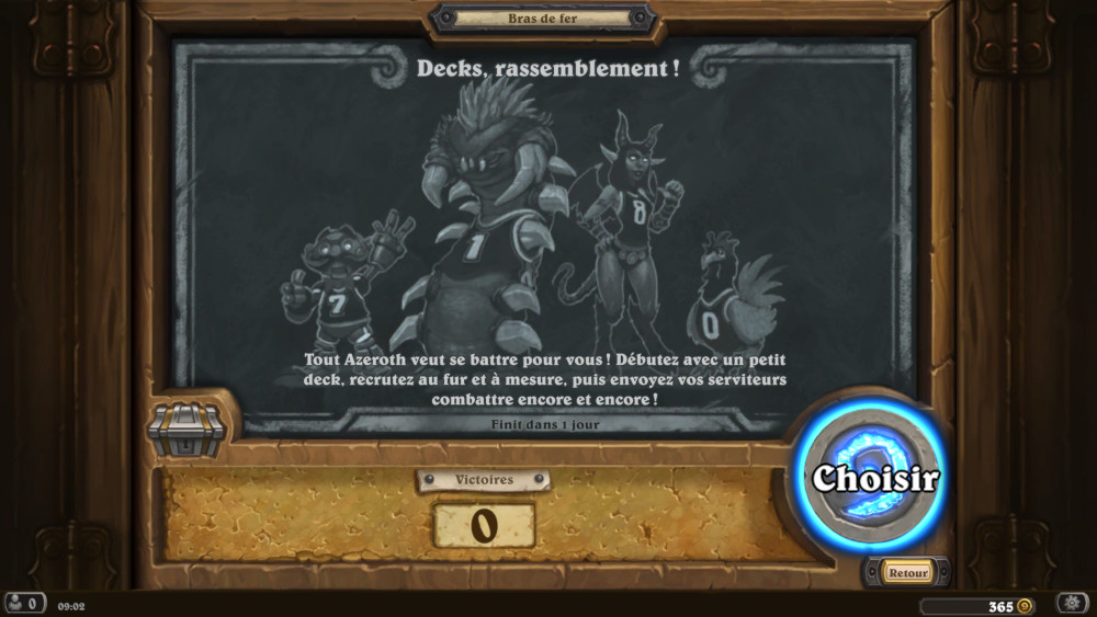 Bras de fer Hearthstone, decks, rassemblement !