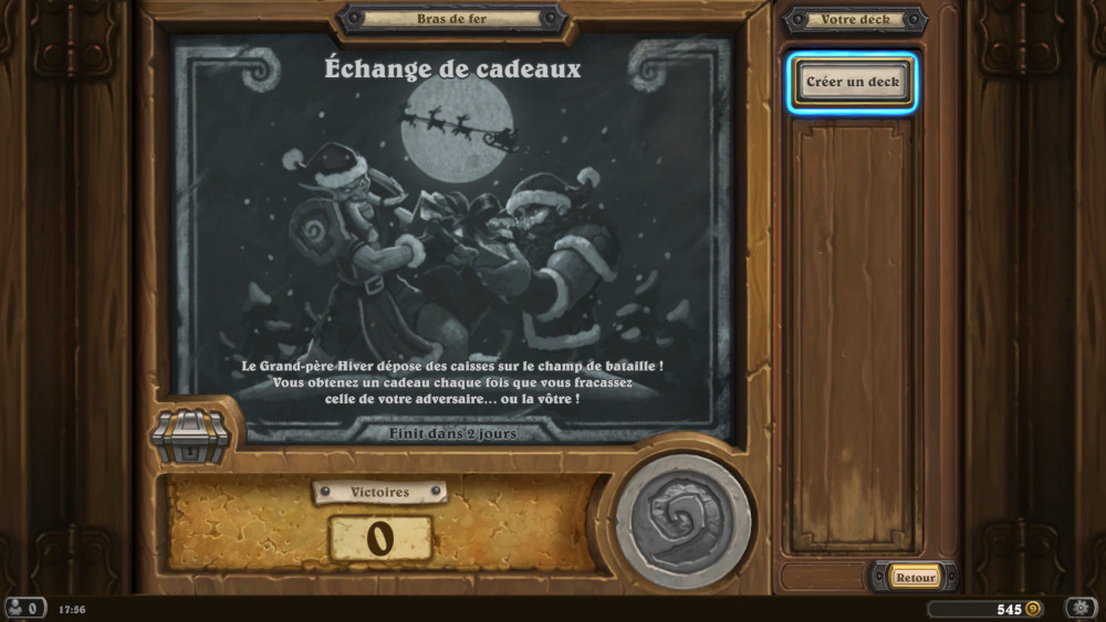 Bras de fer Hearthstone, �change de cadeaux
