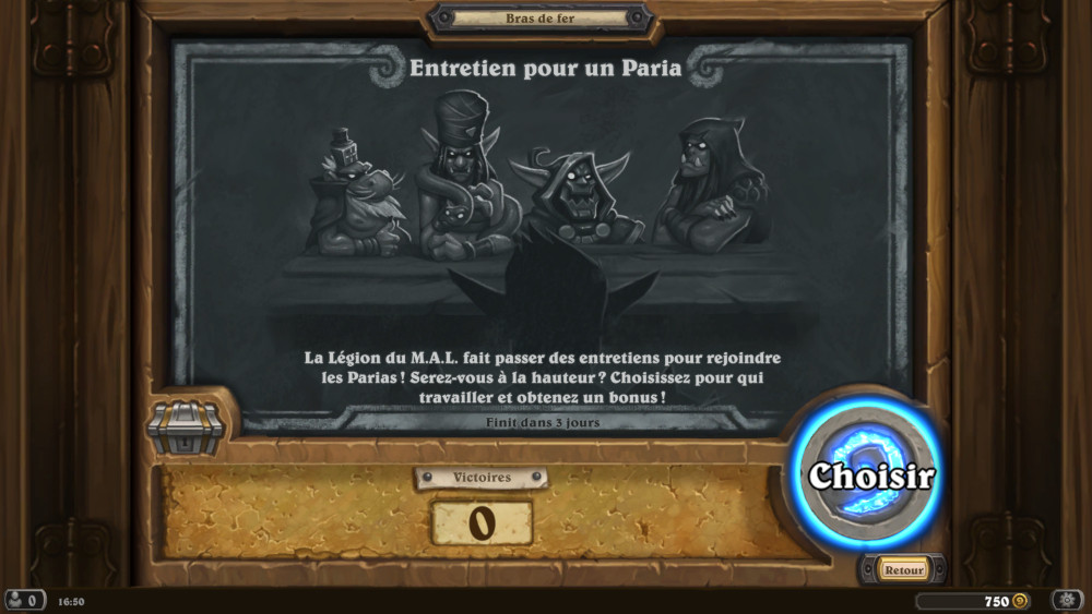 Bras de fer Hearthstone, entretien pour un paria