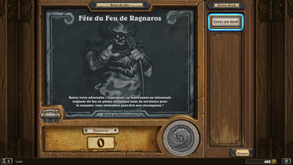 Bras de fer Hearthstone, f�te du feu de Ragnaros