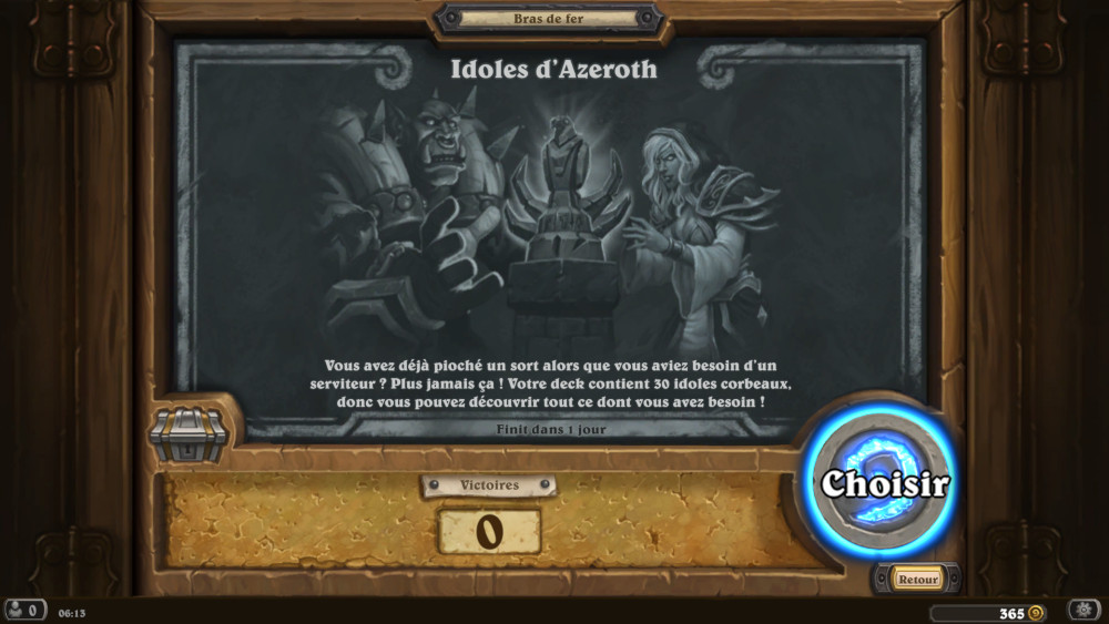 Bras de fer Hearthstone, idoles d'Azeroth