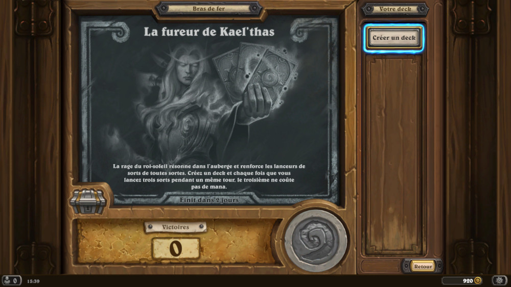 Bras de fer Hearthstone, la fureur de Kael'thas