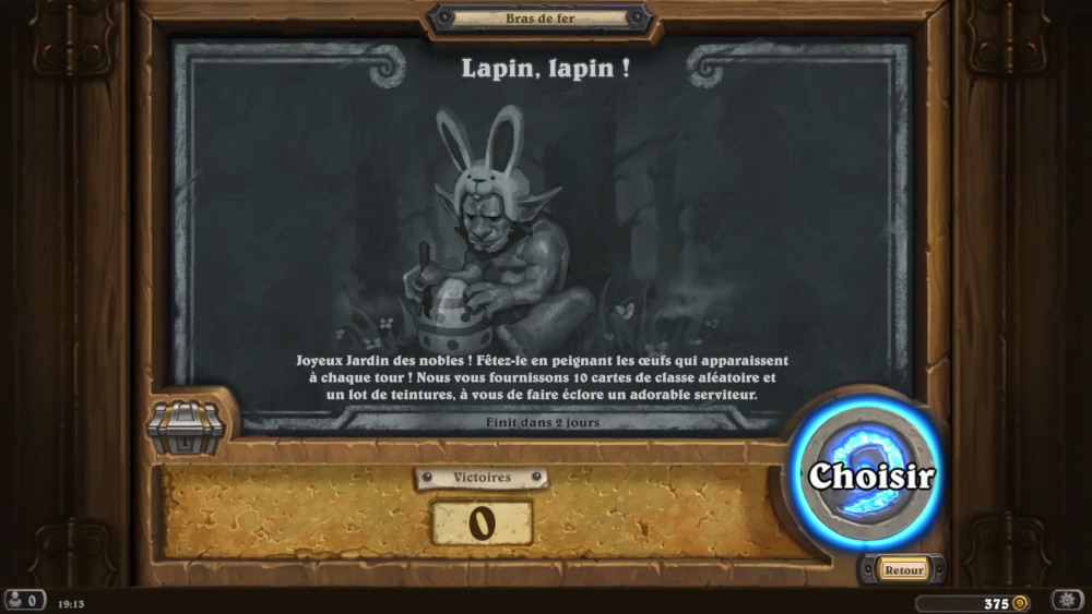Bras de fer Hearthstone, lapin lapin