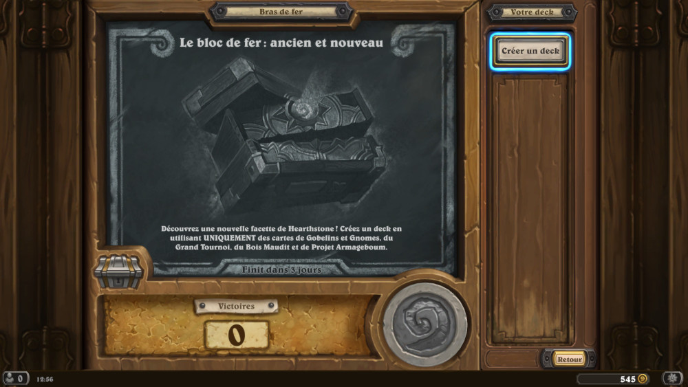 Bras de fer Hearthstone, le bloc de fer : ancien et nouveau