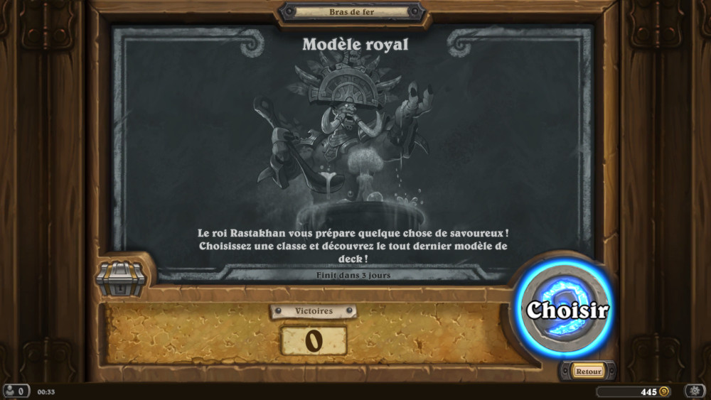 Bras de fer Hearthstone, mod�le royal