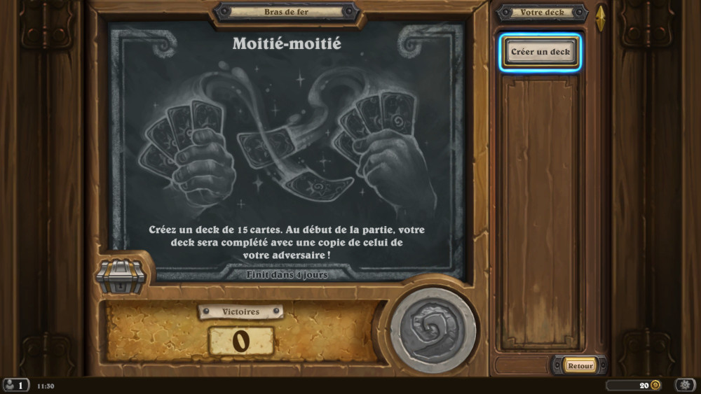 Bras de fer Hearthstone, moiti�-moiti�
