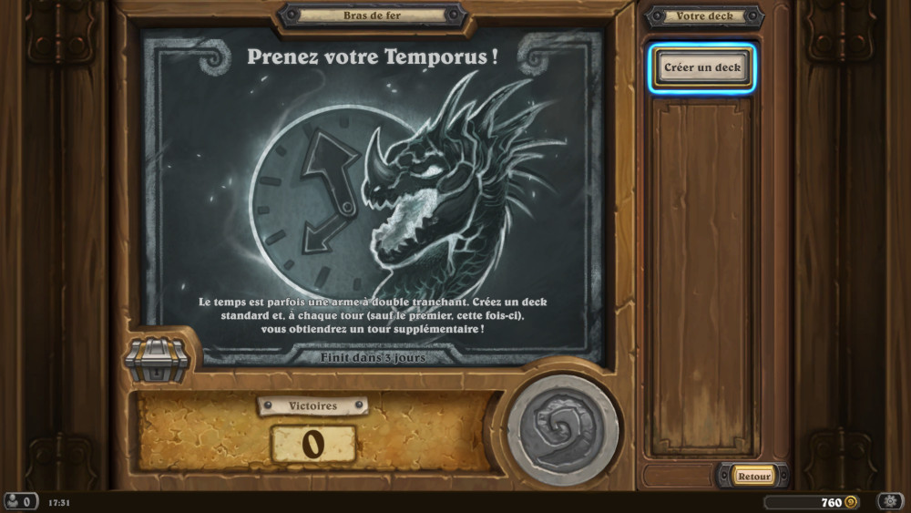 Bras de fer Hearthstone, prenez votre temporus