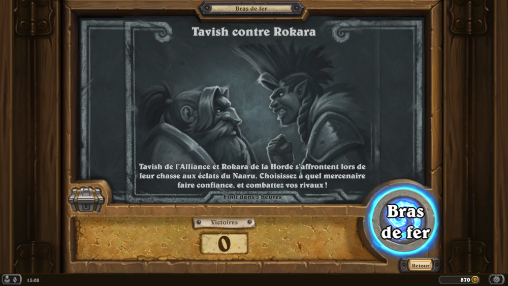 Bras de fer Hearthstone, Tavish contre Rokara