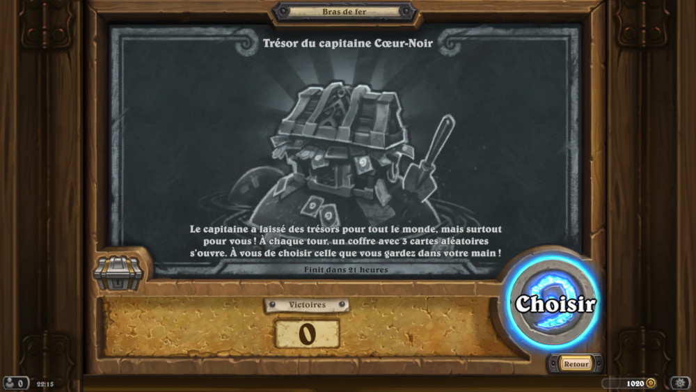 Bras de fer Hearthstone, tr�sor du capitaine Coeur-Noir