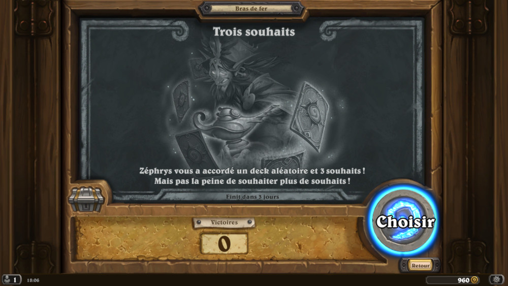 Bras de fer Hearthstone, trois souhaits
