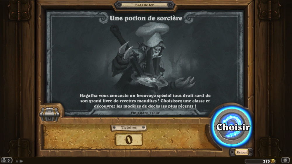 Bras de fer Hearthstone, une potion de sorci�re