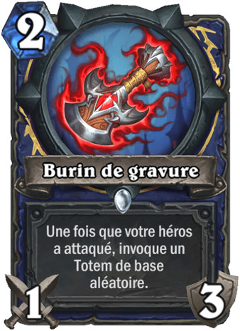 hearthstone, carte Burin de gravure