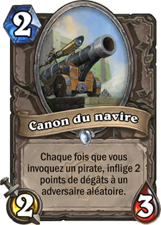 hearthstone, carte canon du navire