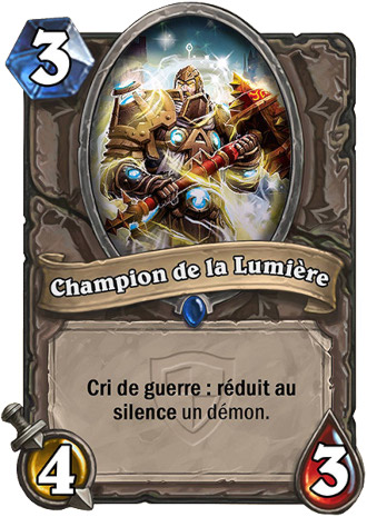 hearthstone, carte Champion de la Lumi�re