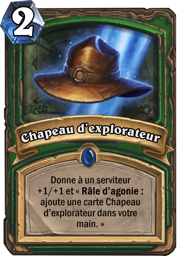 hearthstone, carte chapeau d'explorateur