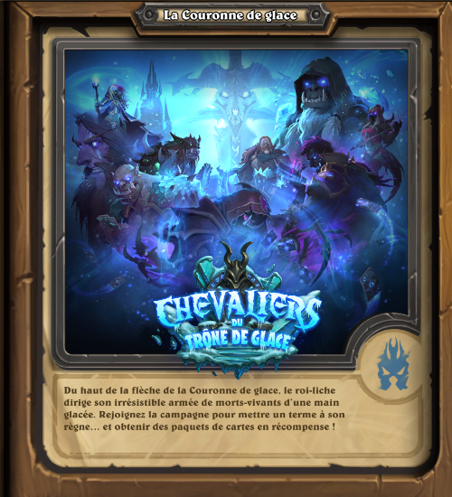 hearthstone, heroes of Warcraft : Chevaliers du tr�ne de glace - La bataille pour la couronne de glace