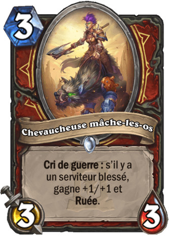 hearthstone, carte - Chevaucheuse m�che-les-os