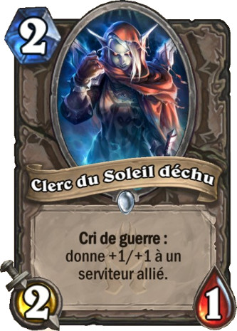 hearthstone, carte Clerc du Soleil d�chu