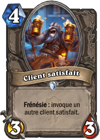 hearthstone, carte - Client satisfait