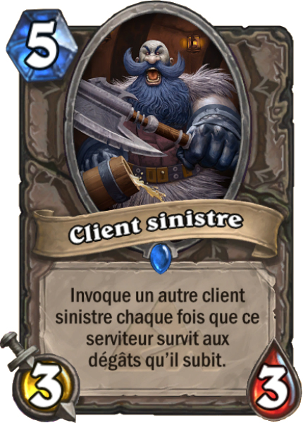 hearthstone, carte client sinistre