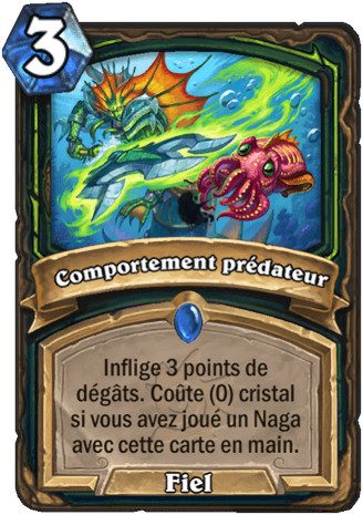 hearthstone, carte Comportement pr�dateur