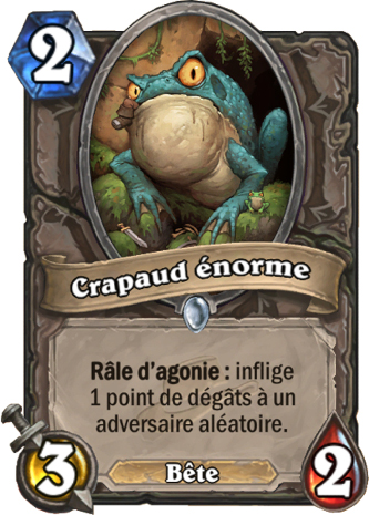 hearthstone, carte Crapaud �norme