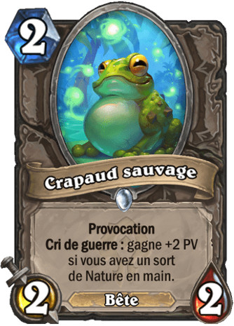 hearthstone, carte - Crapaud sauvage