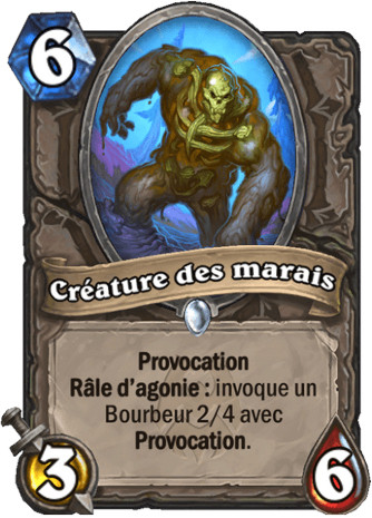 hearthstone, carte Cr�ature des marais