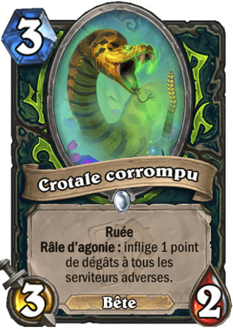hearthstone, carte - Crotale corrompu