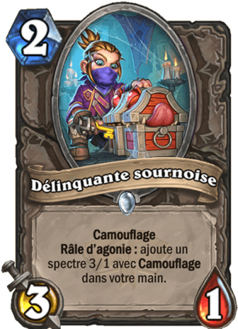 hearthstone, carte D�linquante sournoise